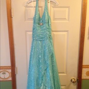 Light blue sparkly pageant dress size 2